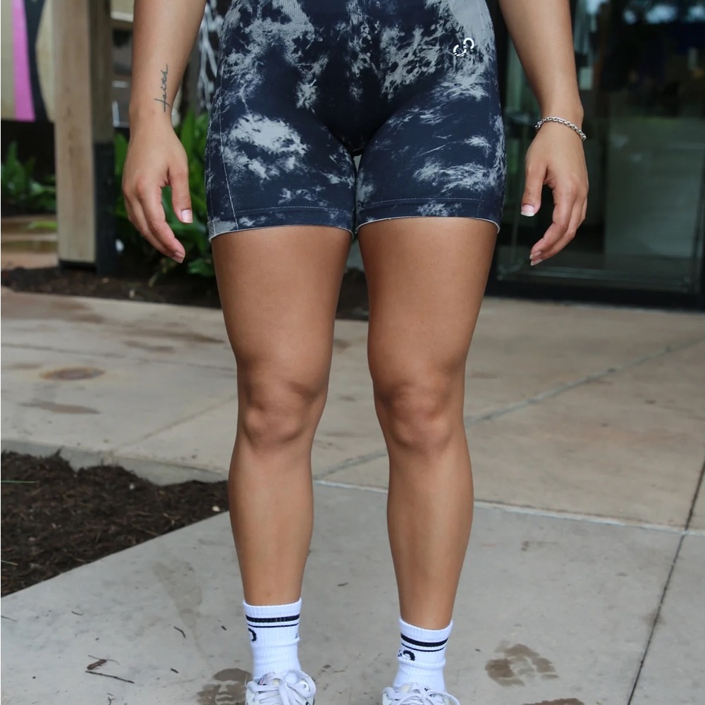 Women's Athletic Tie-Dye Shorts - Picture 2 of 7